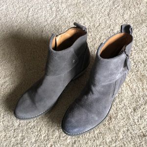 Dark Grey Suede Low Boots